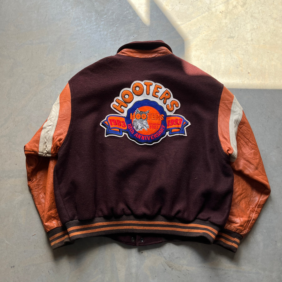 Vintage 1998 Hooters 10th Anniversary Varsity Jacket