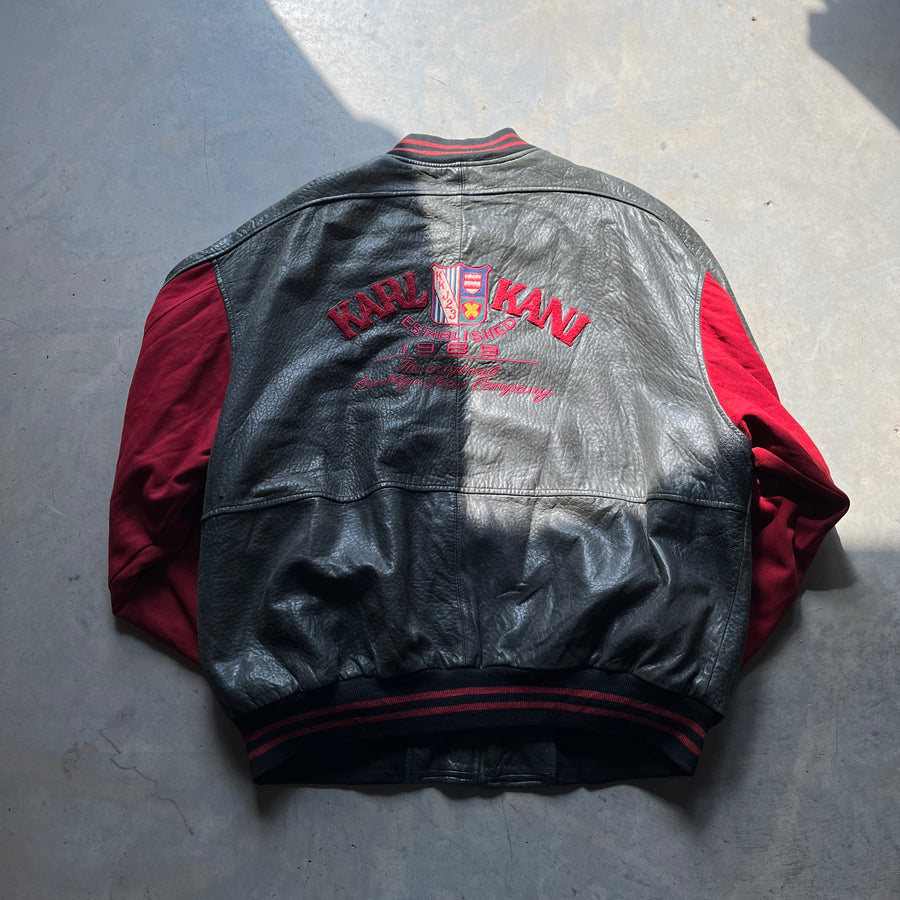 Vintage Karl Kani Varsity Leather Jacket