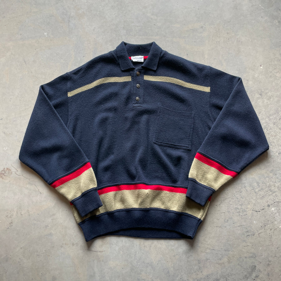 Vintage Sovrano Polo Knit Sweater